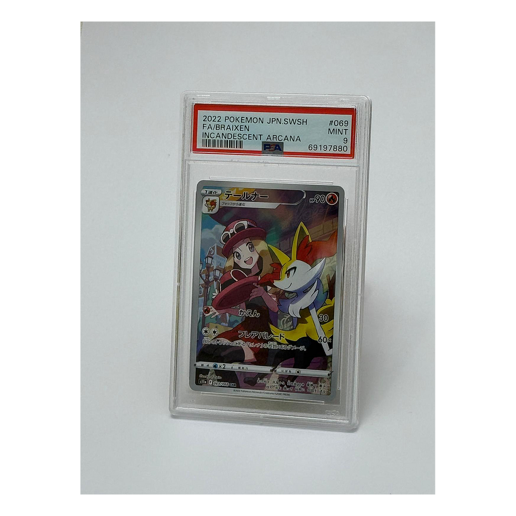 Cartonas PSA 9 Mint — Braixen 069/068 (CHR) Full Art (2022, Import Japonia)